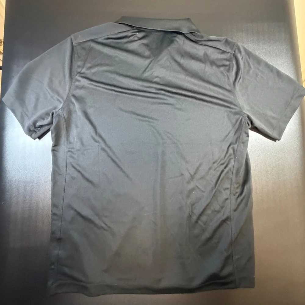 Nike Golf Dri-FIT Polo Shirt Mens XL Black Short Sleeve Performance Swoosh K14